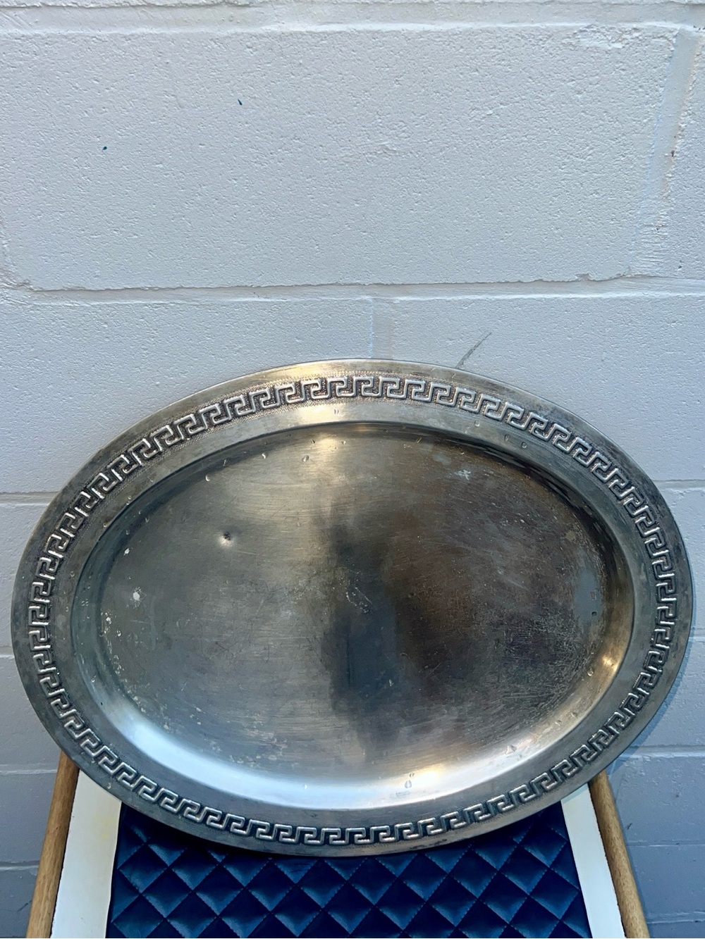 Gianni Versace Greca Silverplate Tray